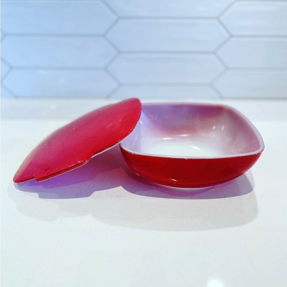 Pyrex Rare Vintage Red Canadian Made